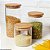 Kit 2 Potes Porta Mantimento Hermético Vidro Borossilicato Redondo Tampa Bambu 1,1 litros - Imagem 9