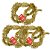 Kit 3 Festões Metalizado Dourado Brilhante 5cm x 2 metros - Magizi - Imagem 1