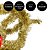 Kit 3 Festões Metalizado Dourado Brilhante 5cm x 2 metros - Magizi - Imagem 3