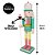Jogo 2 Bonecos Quebra Nozes Decorado Madeira Candy Verde e Rosa Color 30cm Boca Articulada - Master Christmas - Imagem 6