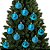 Kit 12 Bolas Natal Mista Glitter, Fosca, Lisa Azul Turquesa 5cm - Master Christmas - Imagem 2