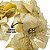 Jogo 2 Buquês Flor Bico de Papagaio Dourado Glitter Luxo 45cm 5 Flores - Nataluz - Imagem 5