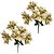 Jogo 2 Buquês Flor Bico de Papagaio Dourado Glitter Luxo 30cm 5 Flores - Nataluz - Imagem 1