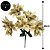 Jogo 2 Buquês Flor Bico de Papagaio Dourado Glitter Luxo 30cm 5 Flores - Nataluz - Imagem 5