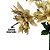 Jogo 2 Buquês Flor Bico de Papagaio Dourado Glitter Luxo 30cm 5 Flores - Nataluz - Imagem 3