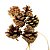Jogo 12 Pinhas Natural de Natal Glitter Dourado 4cm - Magizi - Imagem 5