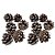 Conjunto 12 Pinhas Natural de Natal Branca Nevada 4cm Decorativa - Magizi - Imagem 1