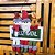 Placa Feliz Natal Madeira Trio Pelúcia Papai Noel, Boneco de Neve e Rena 40cm - Master Christmas - Imagem 3