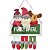 Placa Feliz Natal Madeira Trio Pelúcia Papai Noel, Boneco de Neve e Rena 40cm - Master Christmas - Imagem 1