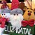 Placa Feliz Natal Madeira Trio Pelúcia Papai Noel, Boneco de Neve e Rena 40cm - Master Christmas - Imagem 4