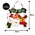 Placa Iluminada LED Feliz Natal Trio Pelúcia Papai Noel, Boneco de Neve e Rena 25cm - Master Christmas - Imagem 6