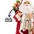 Papai Noel Decorativo Casaco Vermelho Veludo e Barba Luxo Ski Madeira 60cm - Bela Flor - Imagem 4
