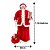 Jogo Casal Papai Noel e Mamãe Noel Gigante 1,10m Casaco Vermelho Luxo e Saco de Presentes Decorado - Bela Flor - Imagem 4