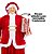 Mamãe Noel Decorativa Gigante 110cm Vestido Vermelho e Saco de Presentes Decorado - Bela Flor - Imagem 2