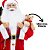 Papai Noel Decorativo Gigante 110cm Vermelho Tradicional Mini Urso Pelúcia e Saco de Presentes Decorado - Bela Flor - Imagem 2