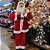 Papai Noel Decorativo Gigante 110cm Vermelho Tradicional Mini Urso Pelúcia e Saco de Presentes Decorado - Bela Flor - Imagem 5