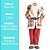 Papai Noel Decorativo Gigante 110cm Casaco Xadrez, Ski e Saco de Presentes Decorado - Bela Flor - Imagem 3