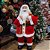 Papai Noel Casaco Vermelho Veludo Luxo 80cm com Urso e Saco de Presentes - Bela Flor - Imagem 2