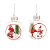 Jogo 2 Bolas de Natal Decoradas Papai Noel e Boneco de Neve 3D Transparente - Bela Flor - Imagem 1