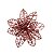 Jogo 6 Flores Natal Bico de Papagaio Vazado Glitter Vermelho 12cm - Bela Flor - Imagem 4
