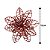 Jogo 6 Flores Natal Bico de Papagaio Vazado Glitter Vermelho 12cm - Bela Flor - Imagem 5