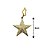 Kit 6 Estrelas Pendente Natal Glitter Dourado 6cm - Bela Flor - Imagem 3