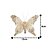 Kit 3 Borboletas Decoradas Glitter Champanhe Plumas Luxo 12cm - Magizi - Imagem 4