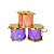 Kit Mini Tambor Iluminado LED Color Rosê Gold e Dourado 5cm 3 Unidades - Bela Flor - Imagem 6