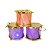 Jogo 3 Tambores Glitter Rosê Gold Iluminado LED Color Enfeite Natal - Bela Flor - Imagem 3