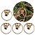 Kit 4 Pingentes Argola Natal Rena Metal Rosê Gold 4cm - Bela Flor - Imagem 1
