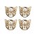 Kit 4 Pingentes Argola Natal Borboleta Metal Rosê Gold 4cm - Bela Flor - Imagem 3