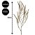 Galho Decorativo Natal Pinheiro Glitter Champanhe Luxo 43cm - Bela Flor - Imagem 3