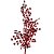 Jogo 2 Galhos Decorativo Natal Geada Glitter Vermelho Luxo 50cm - Bela Flor - Imagem 4