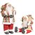 Jogo Papai Noel Decor Casaco Xadrez Em pé e Sentado Saco de Presentes e Ski 60cm e 45cm - Bela Flor - Imagem 1