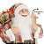 Jogo Papai Noel Decor Casaco Xadrez Em pé e Sentado Saco de Presentes e Ski 60cm e 45cm - Bela Flor - Imagem 6