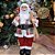 Jogo Papai Noel Decor Casaco Xadrez Em pé e Sentado Saco de Presentes e Ski 60cm e 45cm - Bela Flor - Imagem 2