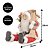 Papai Noel Decorativo Sentado Casaco Xadrez com Saco de Presentes e Ski 45cm - Bela Flor - Imagem 4