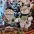 Jogo Papai Noel e Boneco de Neve Decor Pelúcia Luxo Crochê Creme e Verde  - Bela Flor - Imagem 2