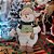 Boneco de Neve Decor Pelúcia Luxo Creme e Verde Cachecol Crochê 42cm - Bela Flor - Imagem 2