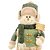 Boneco de Neve Decor Pelúcia Luxo Creme e Verde Cachecol Crochê 67cm - Bela Flor - Imagem 5