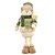 Boneco de Neve Decor Pelúcia Luxo Creme e Verde Cachecol Crochê 67cm - Bela Flor - Imagem 1