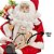 Papai Noel Decorativo Sentado Casaco Vermelho Saco de Presentes e Ski 45cm - Bela Flor - Imagem 3