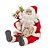 Papai Noel Decorativo Sentado Casaco Vermelho Saco de Presentes e Ski 45cm - Bela Flor - Imagem 1