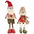 Jogo Papai Noel Em pé e Boneco de Neve Sentado Pelúcia Prime 56cm Xadrez Verde e Vermelho - Bela Flor - Imagem 1