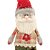 Jogo Papai Noel Em pé e Boneco de Neve Sentado Pelúcia Prime 56cm Xadrez Verde e Vermelho - Bela Flor - Imagem 7