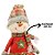 Jogo Papai Noel Em pé e Boneco de Neve Sentado Pelúcia Prime 56cm Xadrez Verde e Vermelho - Bela Flor - Imagem 5