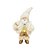 Jogo 2 Papai Noel Mini Branco e Dourado Luxo 20cm - Art Christmas - Imagem 4