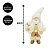 Jogo 2 Papai Noel Mini Branco e Dourado Luxo 20cm - Art Christmas - Imagem 3