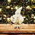 Jogo 2 Papai Noel Mini Branco e Dourado Luxo 20cm - Art Christmas - Imagem 5