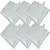Jogo 6 Guardanapos Tecido Adamasc Branco Floral Prime 45x45cm Borda Floral - Tuut - Imagem 1